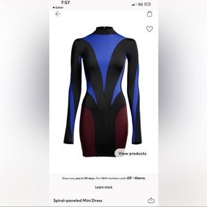 Muglar x HM Spiraled Panel Dress
